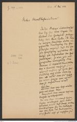 k.k. naturhistorisches Hofmuseum, Intendanzakten 1885-1896 (Hauer), Aktenzahl Z.299.a/1888, Seite 1